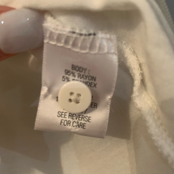 Vera Wang White Button Up Shirt L - Picture 6 of 6